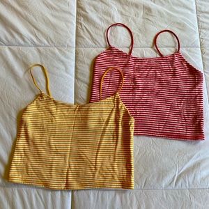 Pacsun yellow & red tank tops